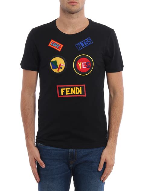 fendi patch t shirt|Fendi oversized t shirt.